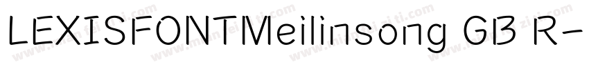 LEXISFONTMeilinsong GB R字体转换